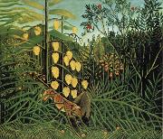 Henri Rousseau Fight Between a Tiger and a Bull painting